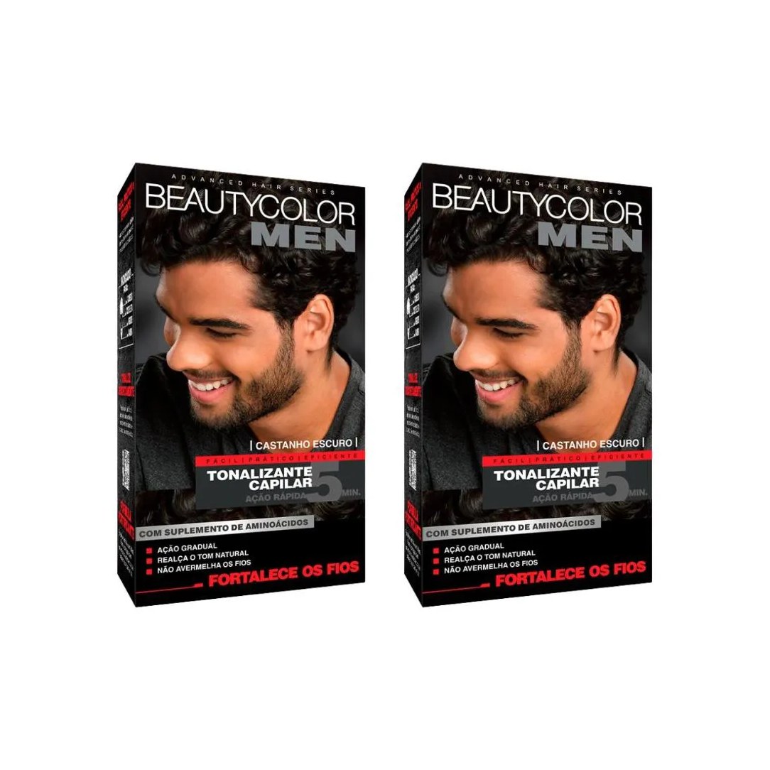 Coloraçao Beauty Color Men Castanho Escuro - Kit C / 2un