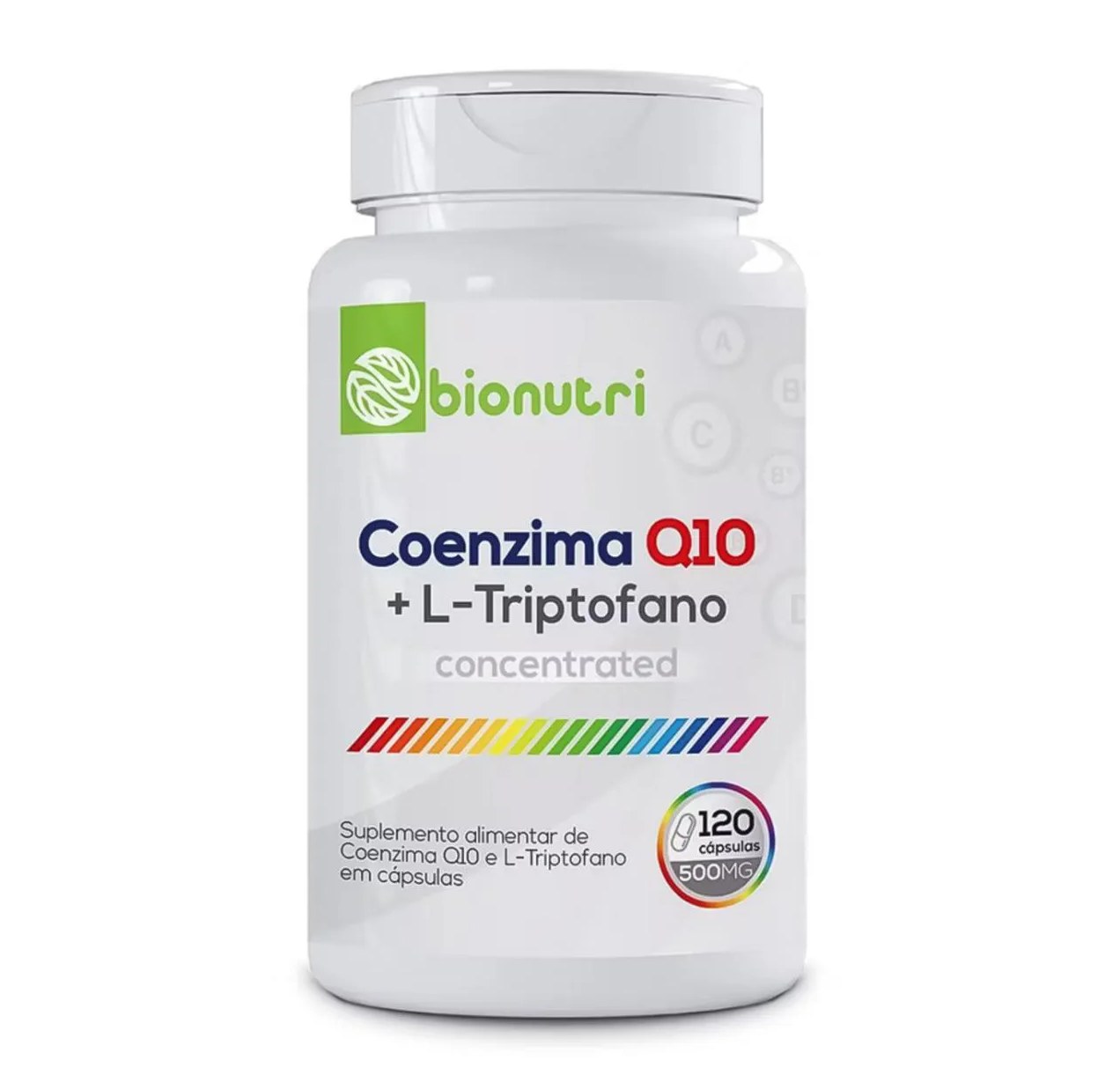 Coenzima Q10 com L-triptofano 500mg 120 cápsulas Bionutri