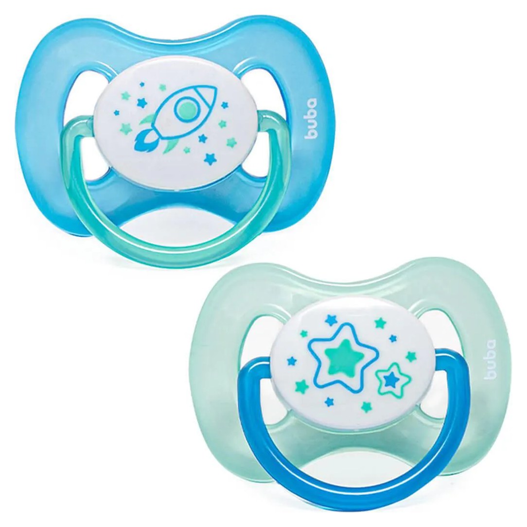 Chupeta Comfort Tam.1 Noturna Kit Foguete - Buba