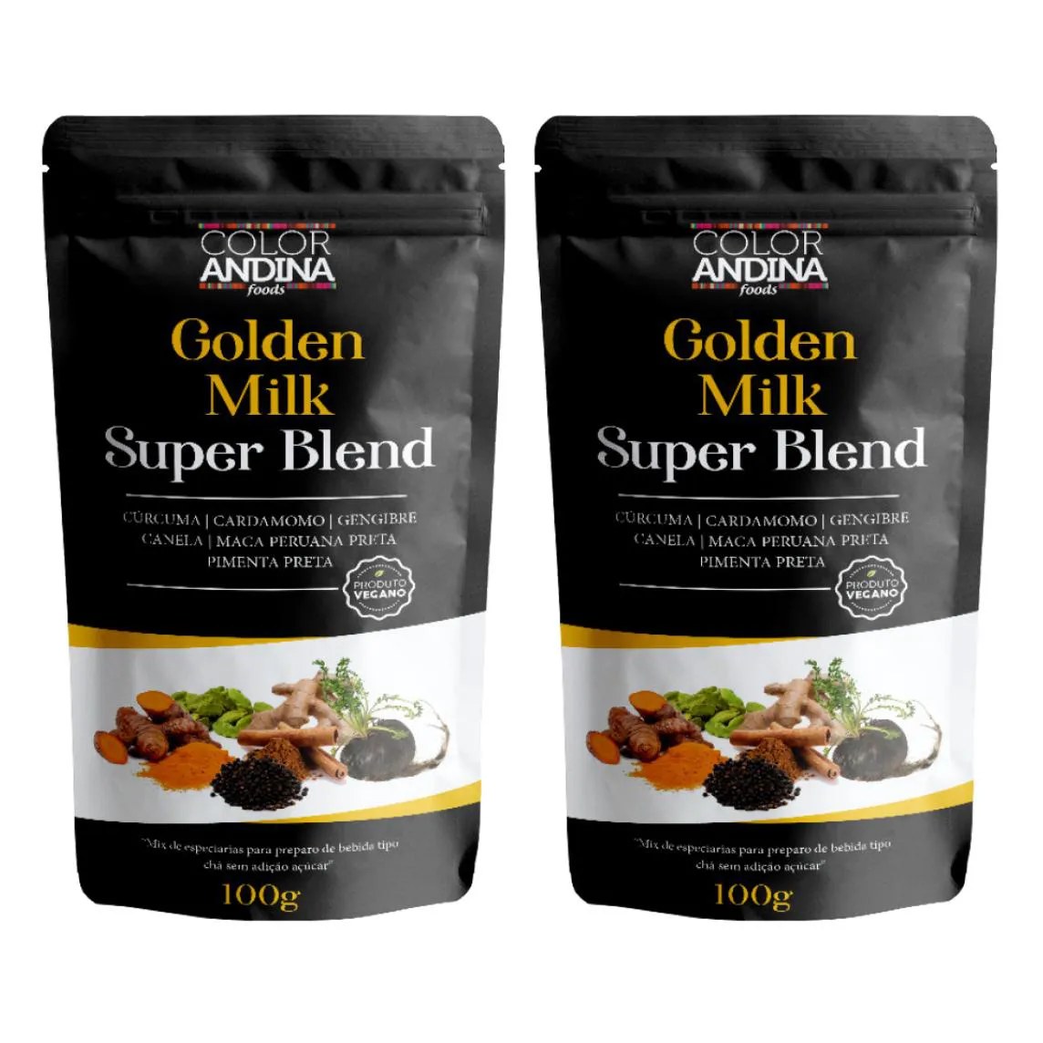 Golden Milk (super Blend) Color Andina 100g - 2 Pacotes