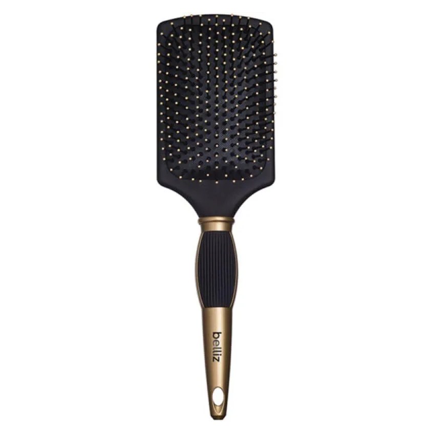 Escova de Cabelo Black E Gold Racket - Belliz