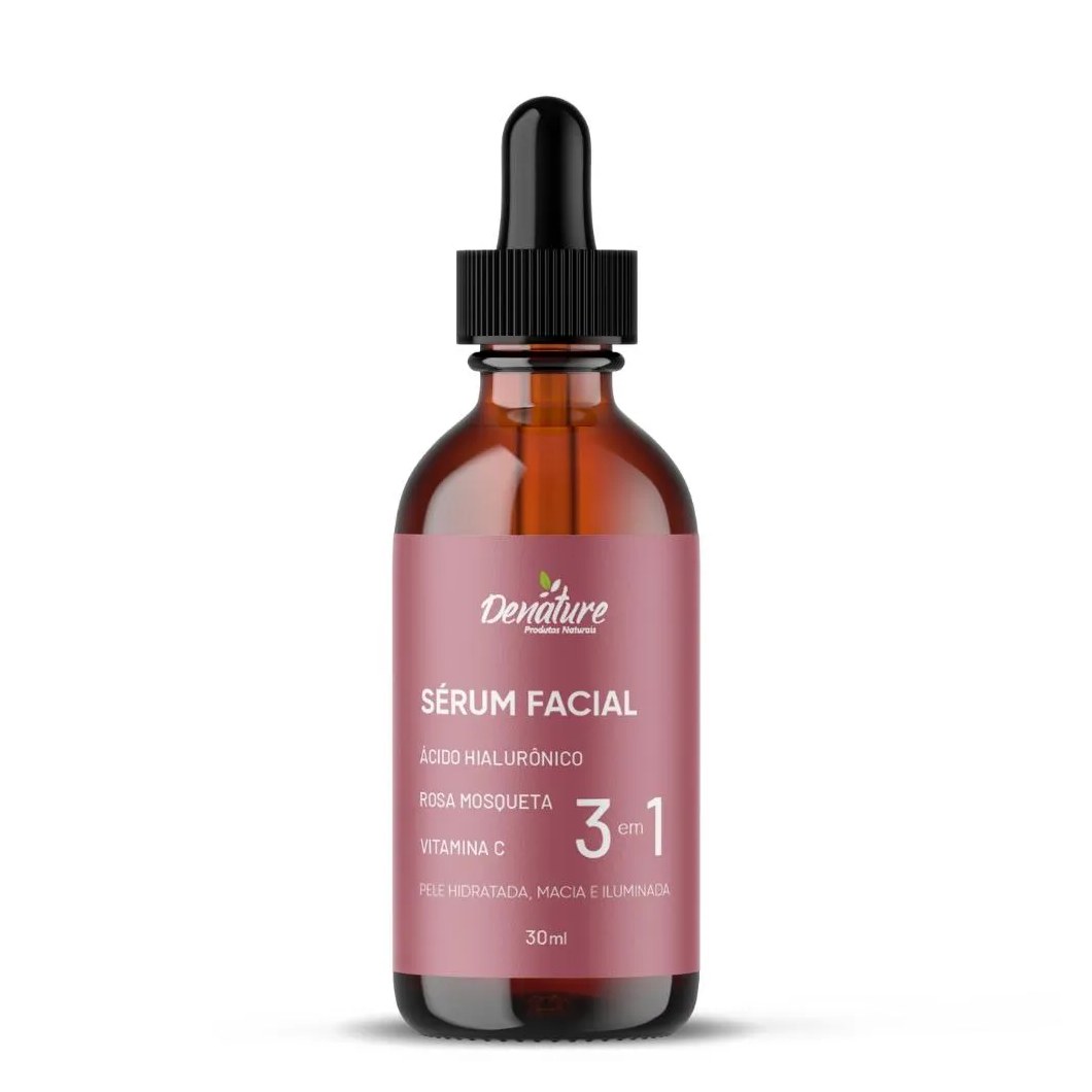 Sérum Facial 3 em 1 Hialurônico e Rosa Mosqueta 30ml Dn