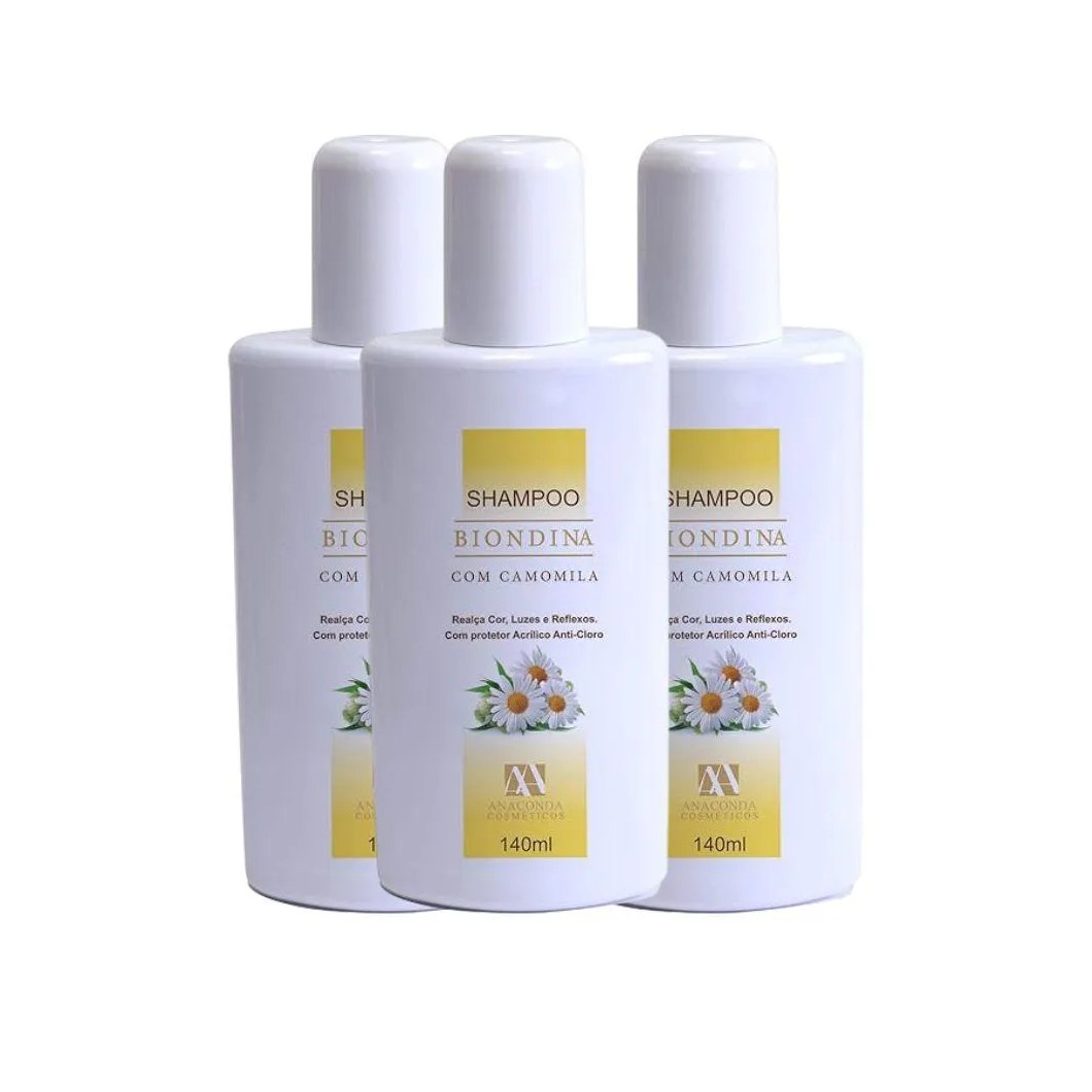 KIT CLAREADOR NATURAL BIONDINA PLUS 140ML (3 UNIDADES)