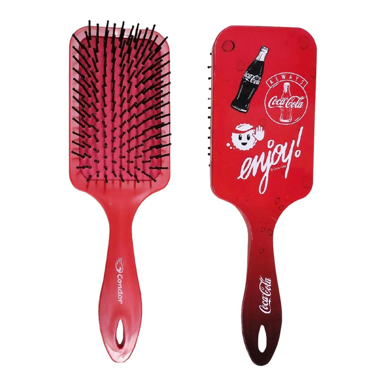 ESCOVA PARA CABELO RAQUETE COCA-COLA CONDOR