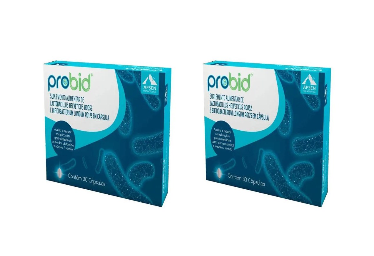 Kit 2 Suplemento Apsen Probid Lactobacillus 30cps