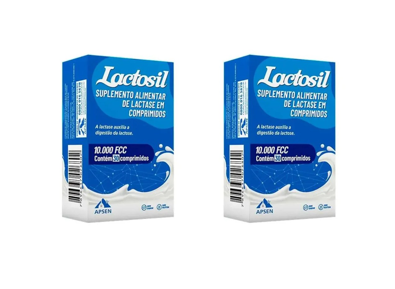 Kit 2 Suplemento Lactosil Lactase 10000fcc Lactose 30cps