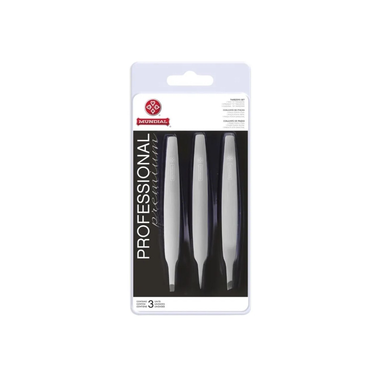 Kit 12 Pinças de Sobrancelha Bc-394 Profissional Aço Mundial