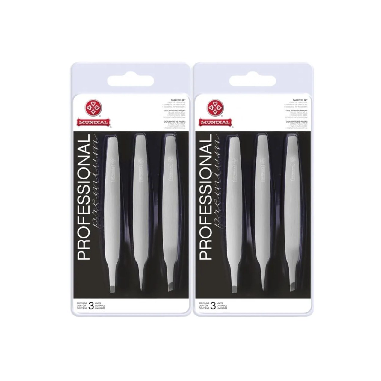 Kit 6 Pinças de Sobrancelha Bc-394 Profissional Aço Mundial