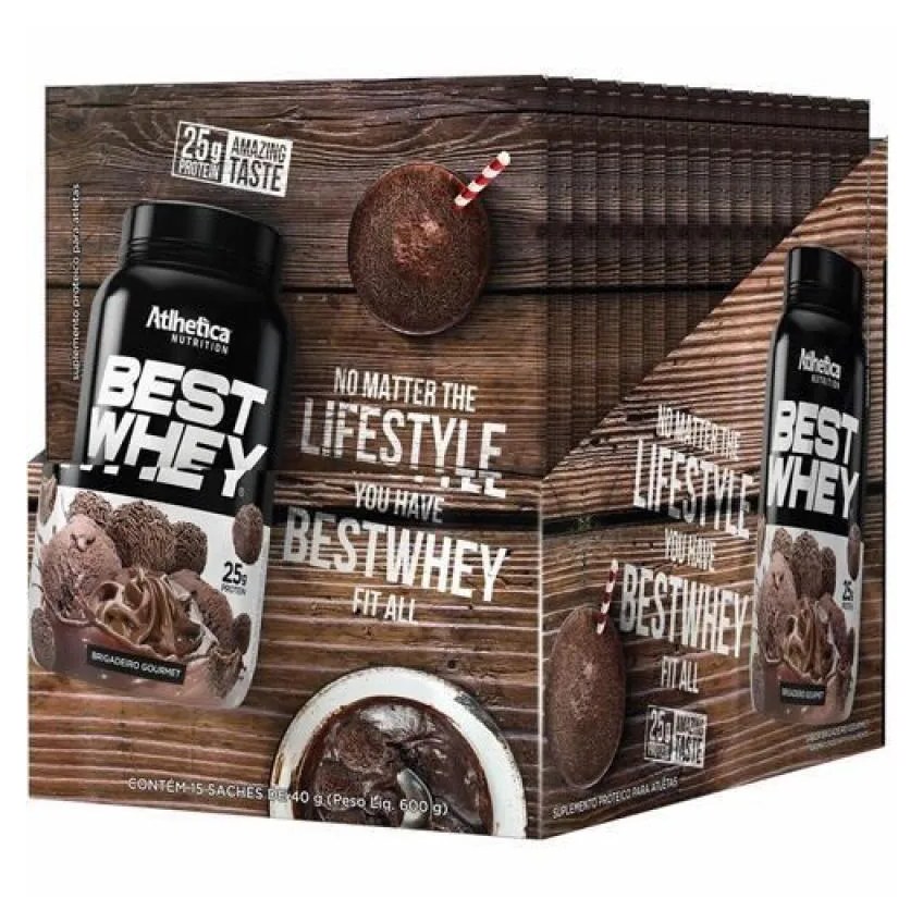 Best Whey Sachê (display com 15 Sachês - 35g) - Sabor: Brigadeiro Gourmet (sachê 40g)