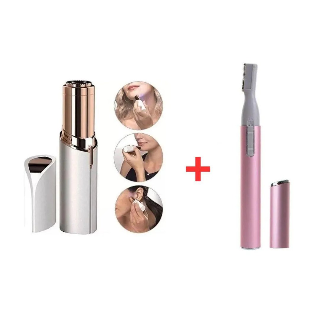 Kit Depilador Portátil para Sobrancelha e Depilador Facial Buço Aparador de Pelos