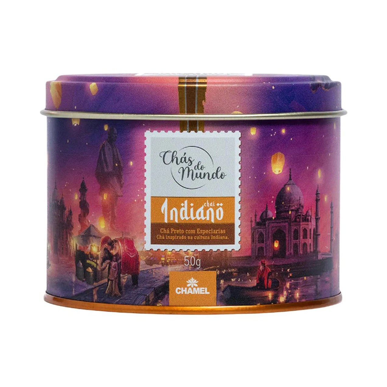 Chás do Mundo Pouch Chá Indiano Lata 50g - Chamel