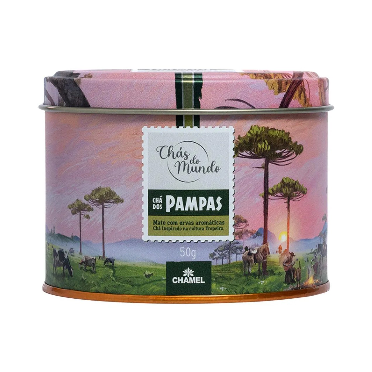 Chás do Mundo Pouch Chá Pampas Lata 50g – Chamel