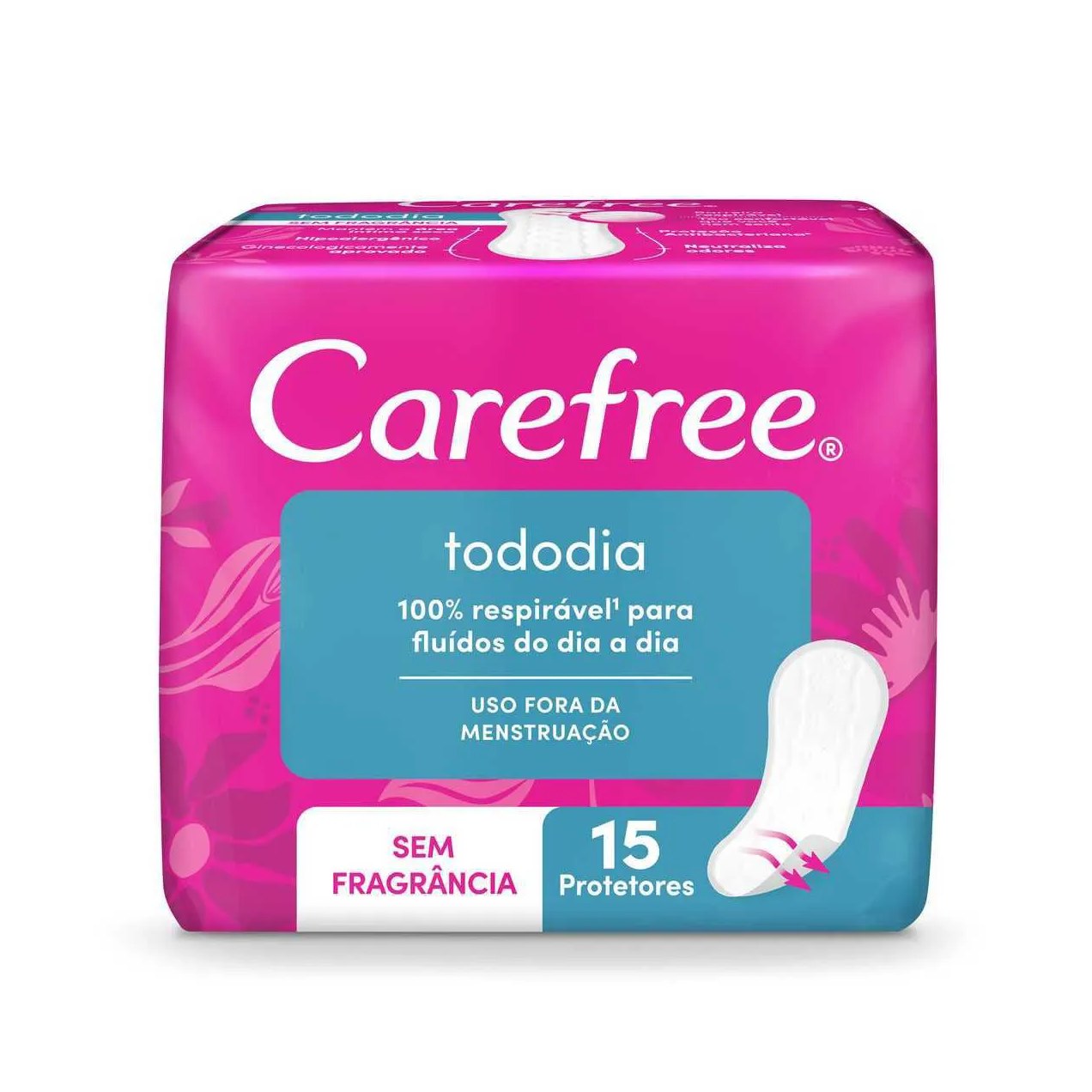 Protetor Diário Carefree Todo Dia Sem Perfume 15 unidades