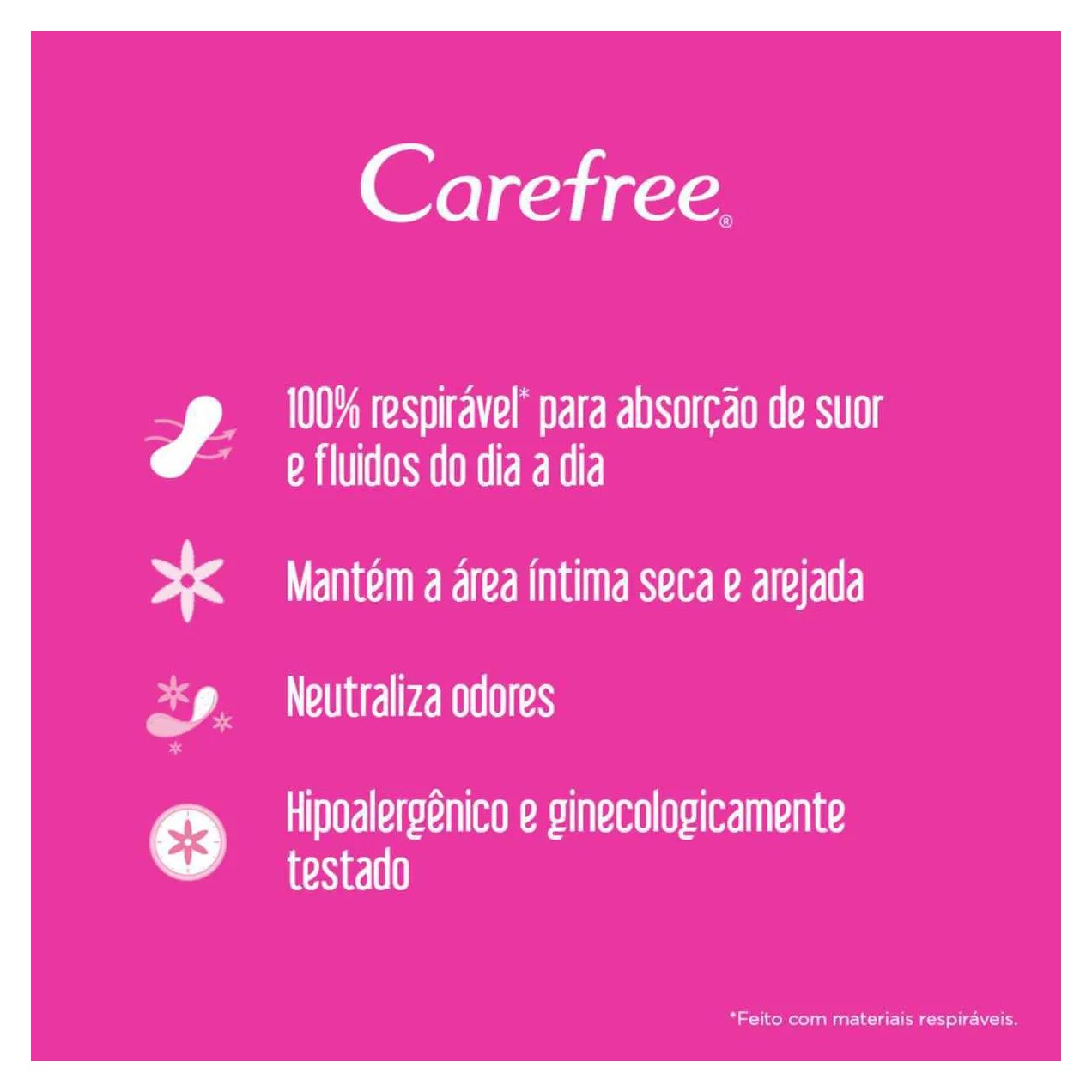 Protetor Diário Carefree Todo Dia Sem Perfume 15 unidades