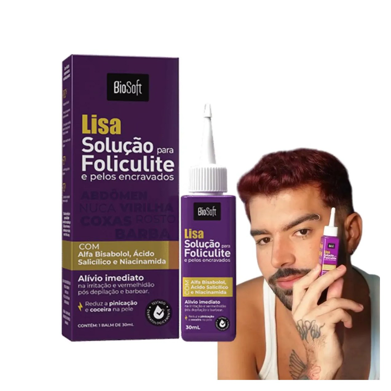 Locao Pos Barba Calmante Foliculite Coceira Pelo Encravado