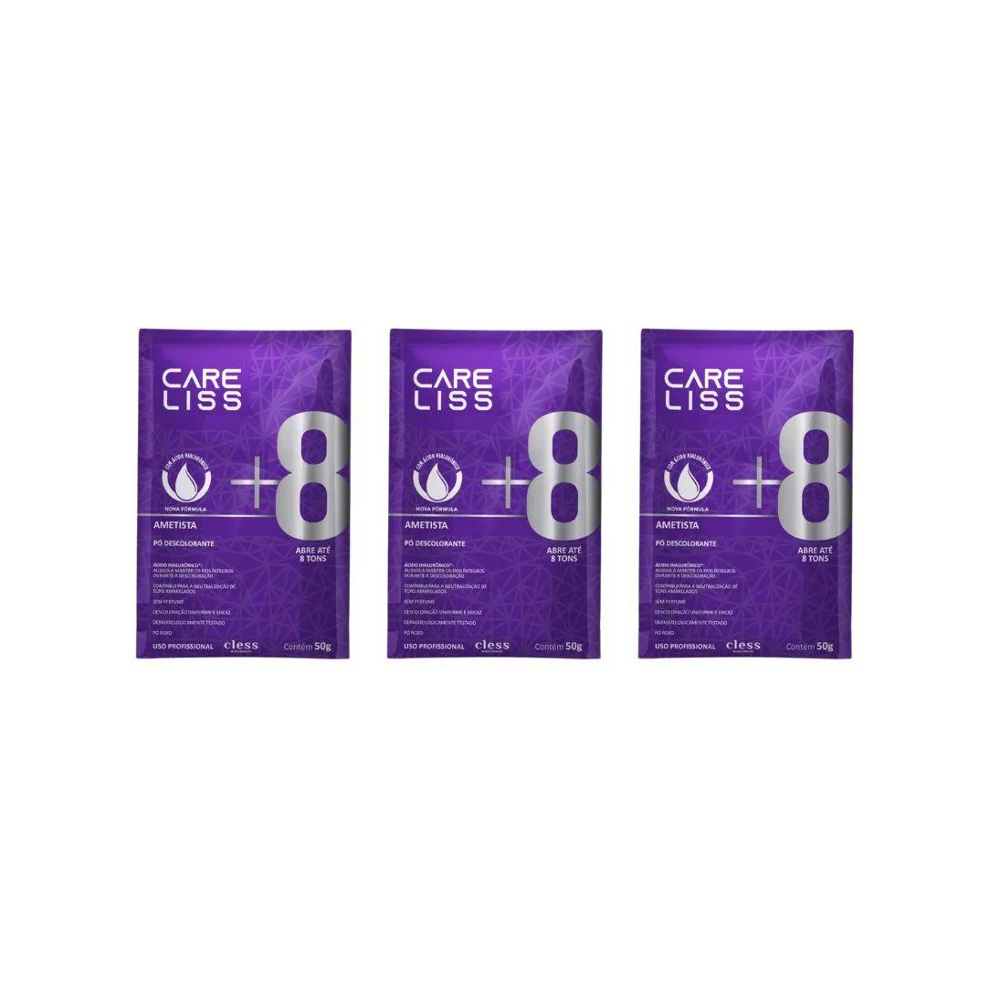 Po Descolorante Care Liss 50g Ametista - Kit C / 3un