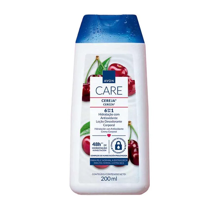 Avon Care Cereja Locao Hidratante Antioxidante Corpo 200ml
