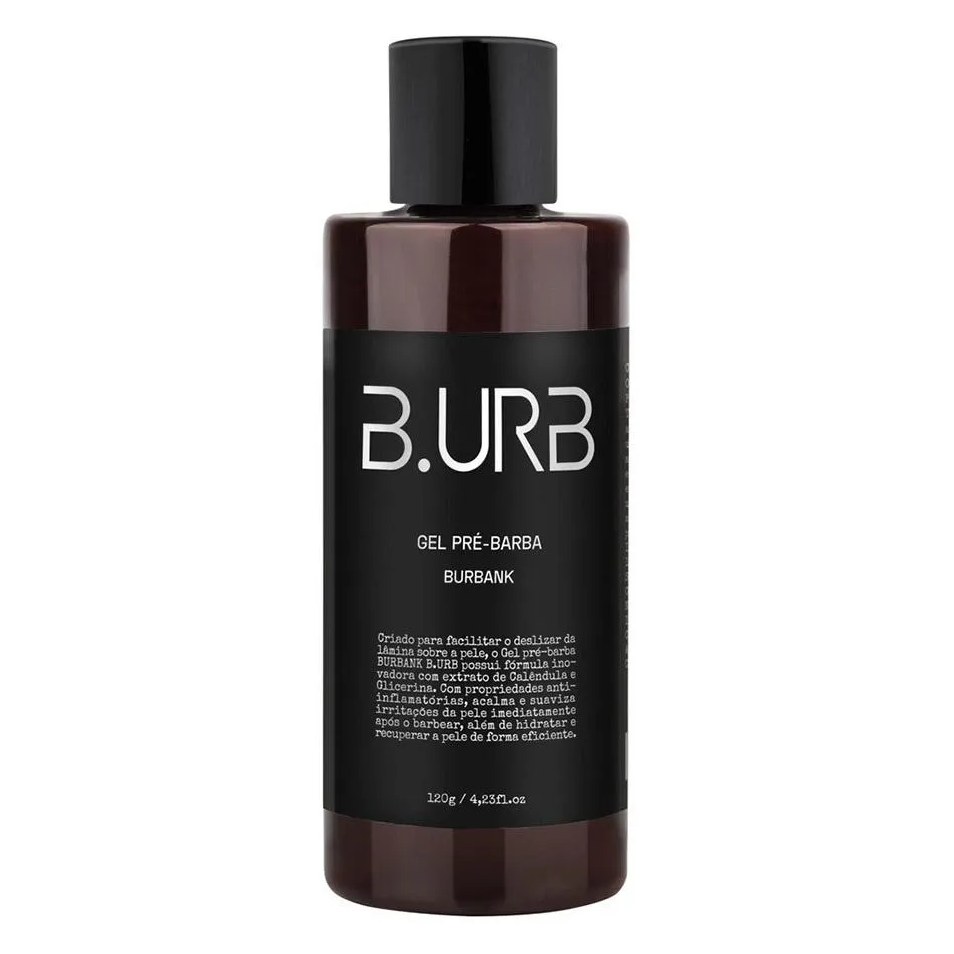 Gel Pré Barba Burbank Refrescante Anti Irritação 120g Barba Urbana B.urb