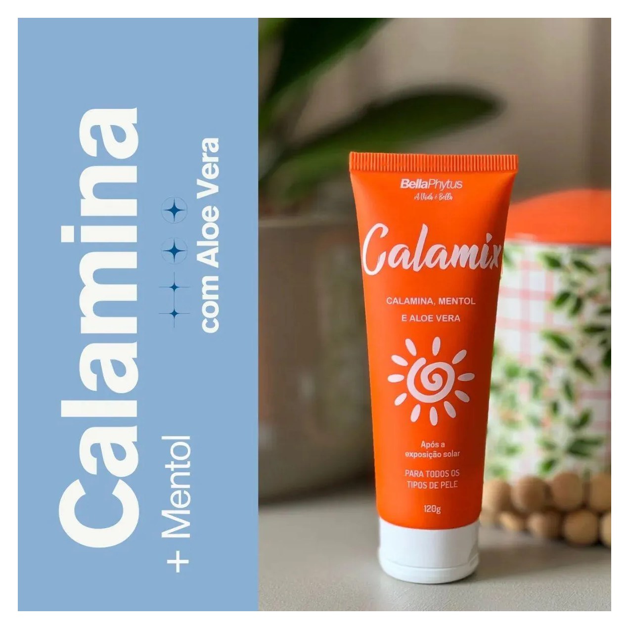 Calamix Loção Pós-sol com Calamina e Aloe Vera 120g - Bellaphytus