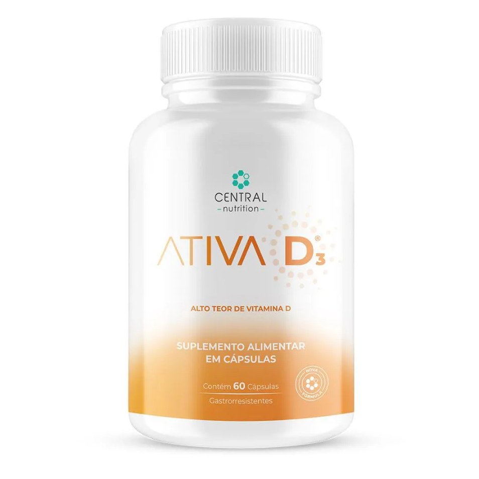 Vitamina D3 Ativa D3 60 cápsulas - Central Nutrition