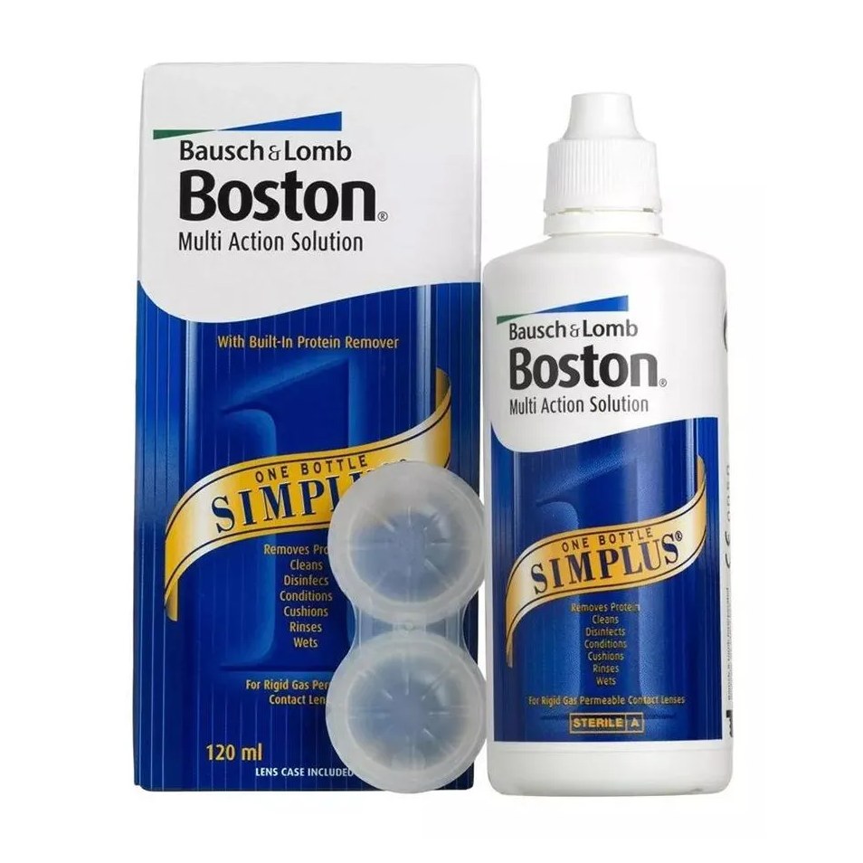 Solução Multiação para Lentes Rígidas - Boston Simplus 120ML Bausch + Lomb
