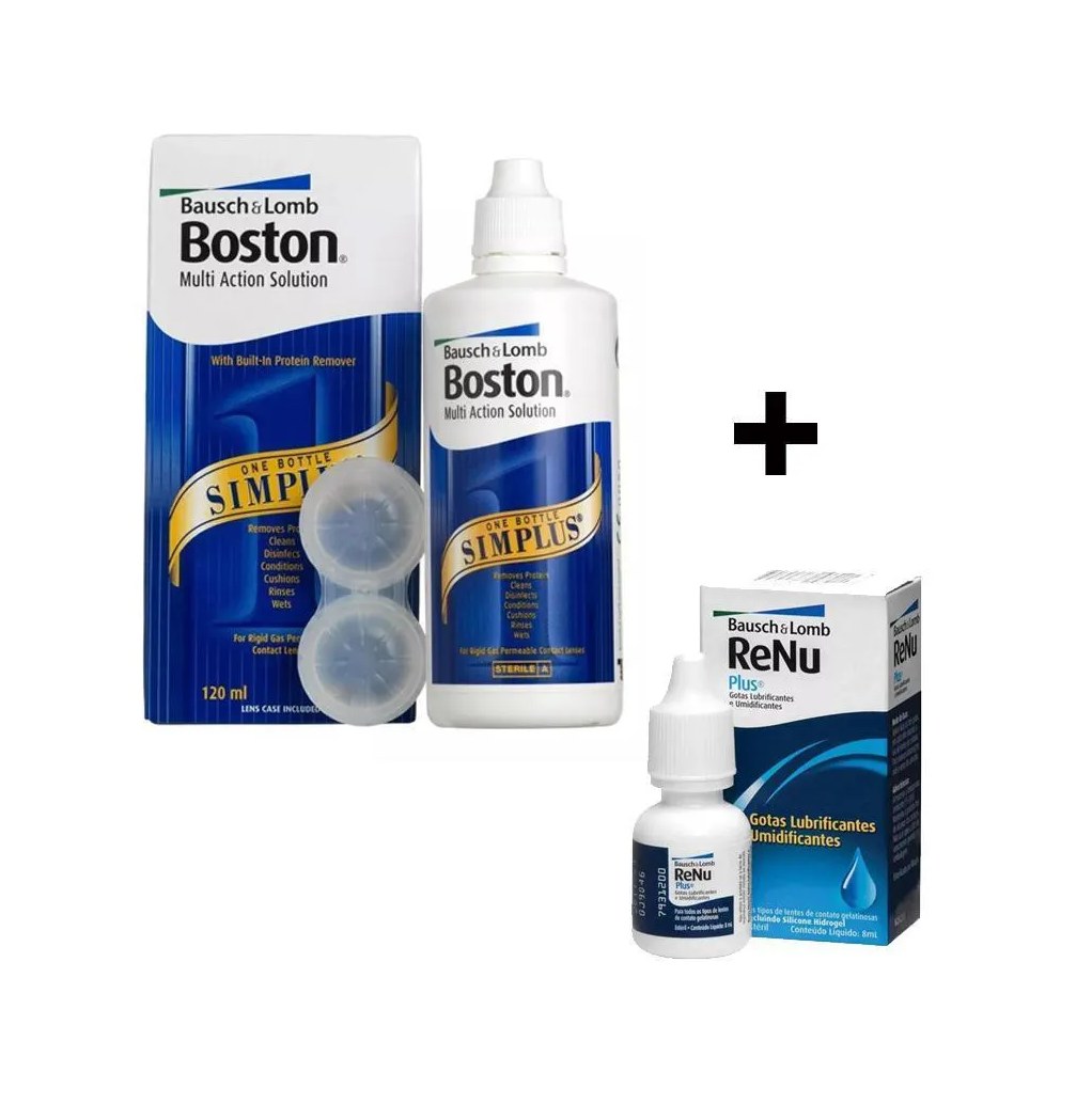 Boston Simplus Solucao Multiacao 120 Ml + Renu Gotas 8ml