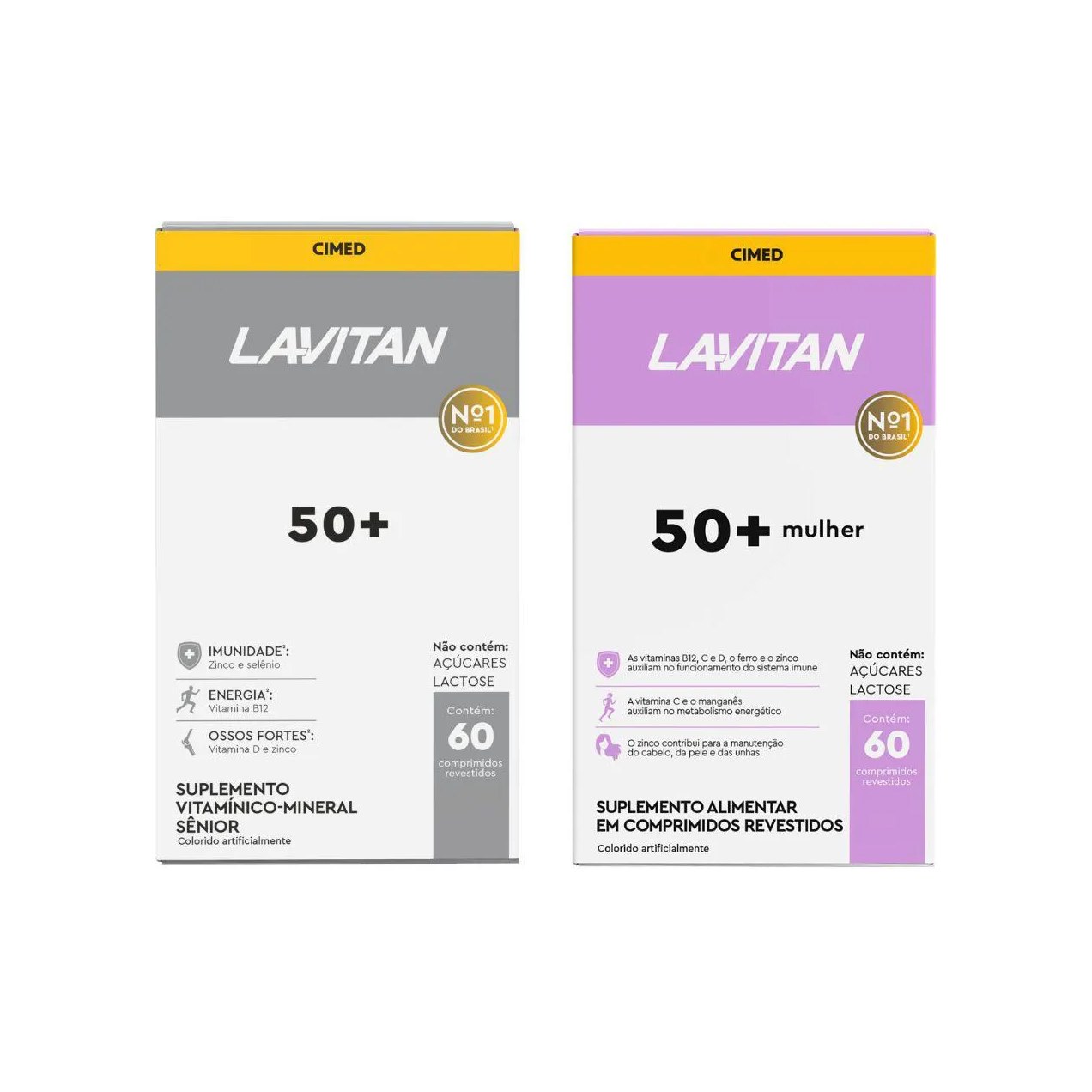 Kit Suplemento Alimentar Lavitan 50+ Senior e 50+ Mullher