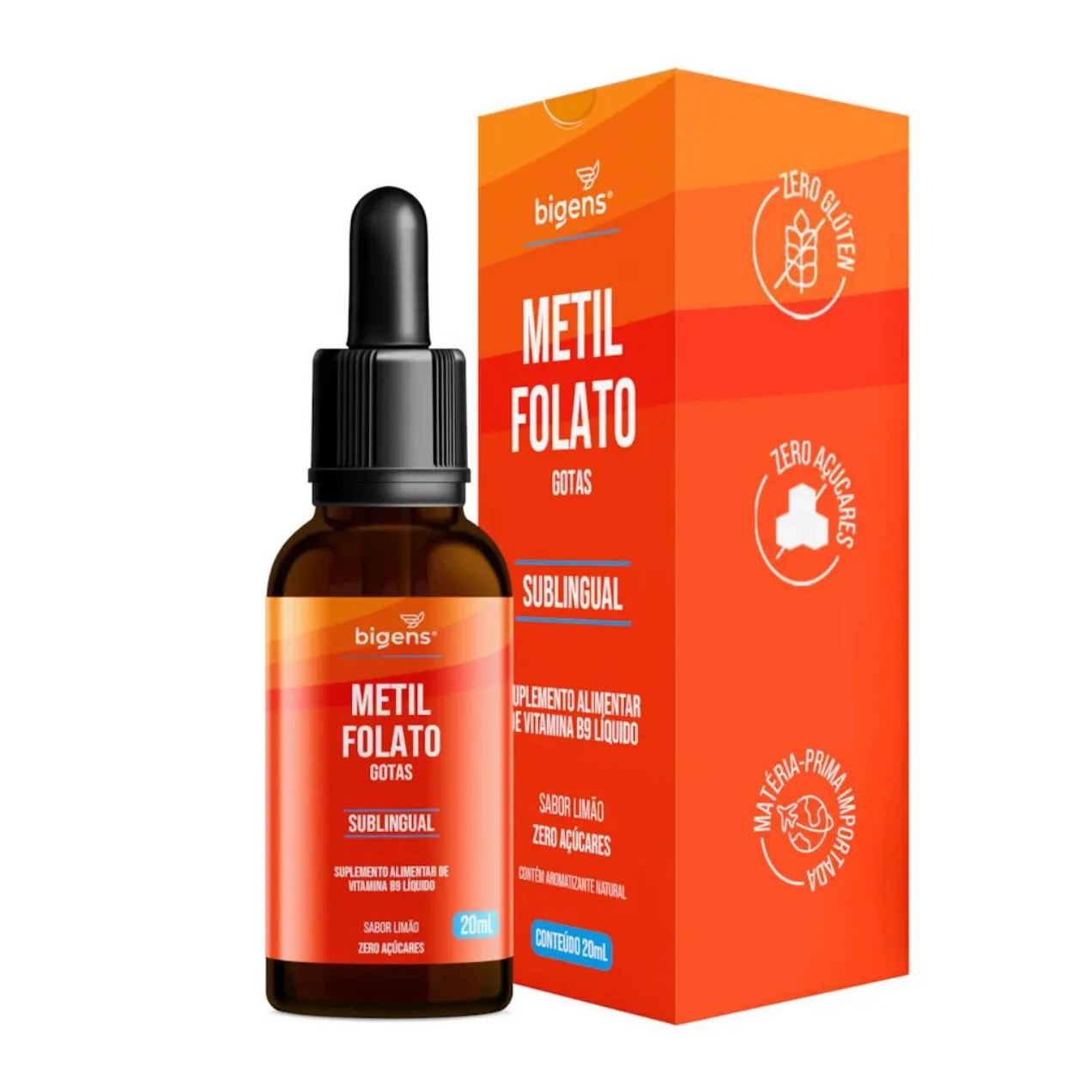 METILFOLATO VITAMINA B9 BIGENS LIMãO 20ML