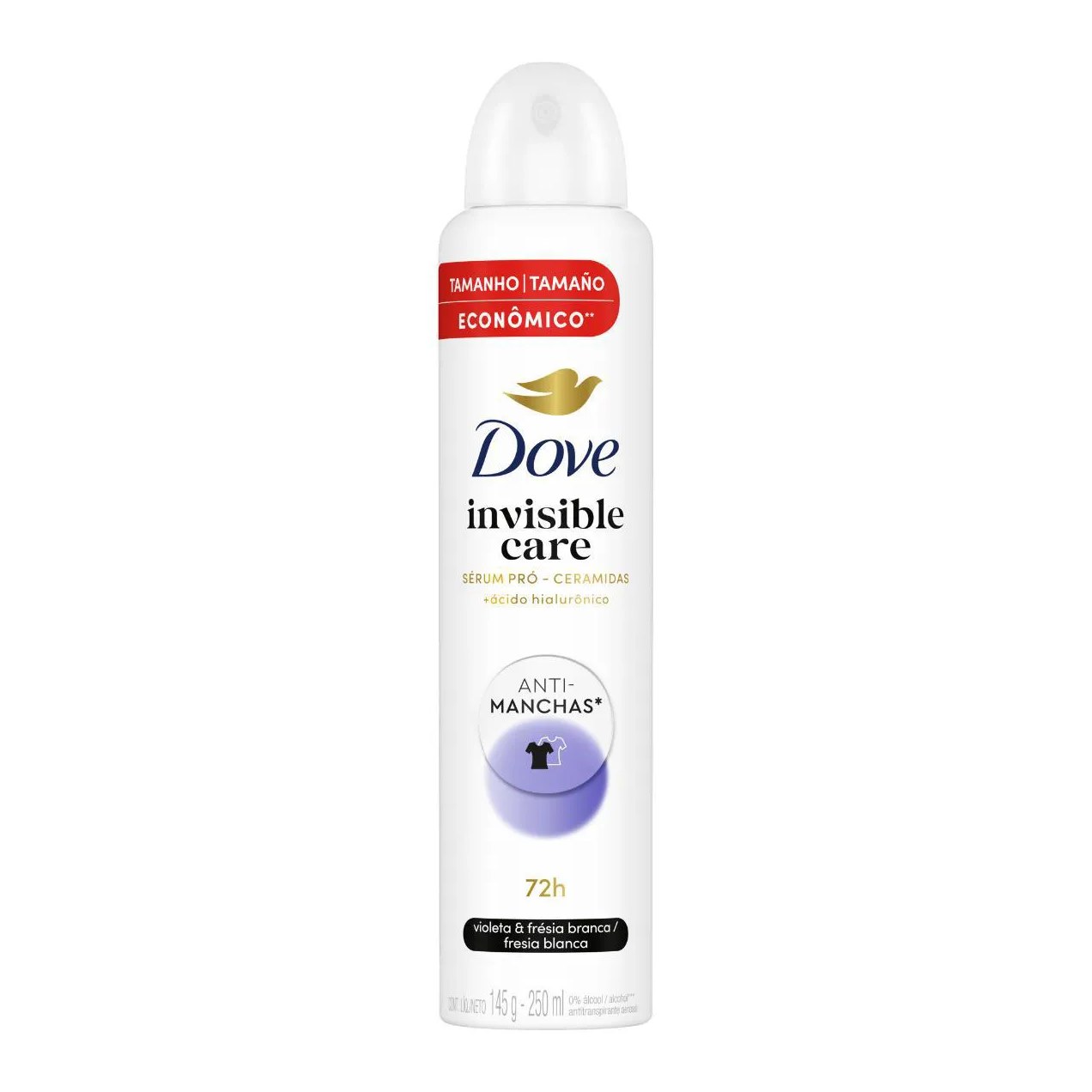 Desodorante Antitranspirante Aerosol Dove Invisible Dry Feminino 48h 250ml