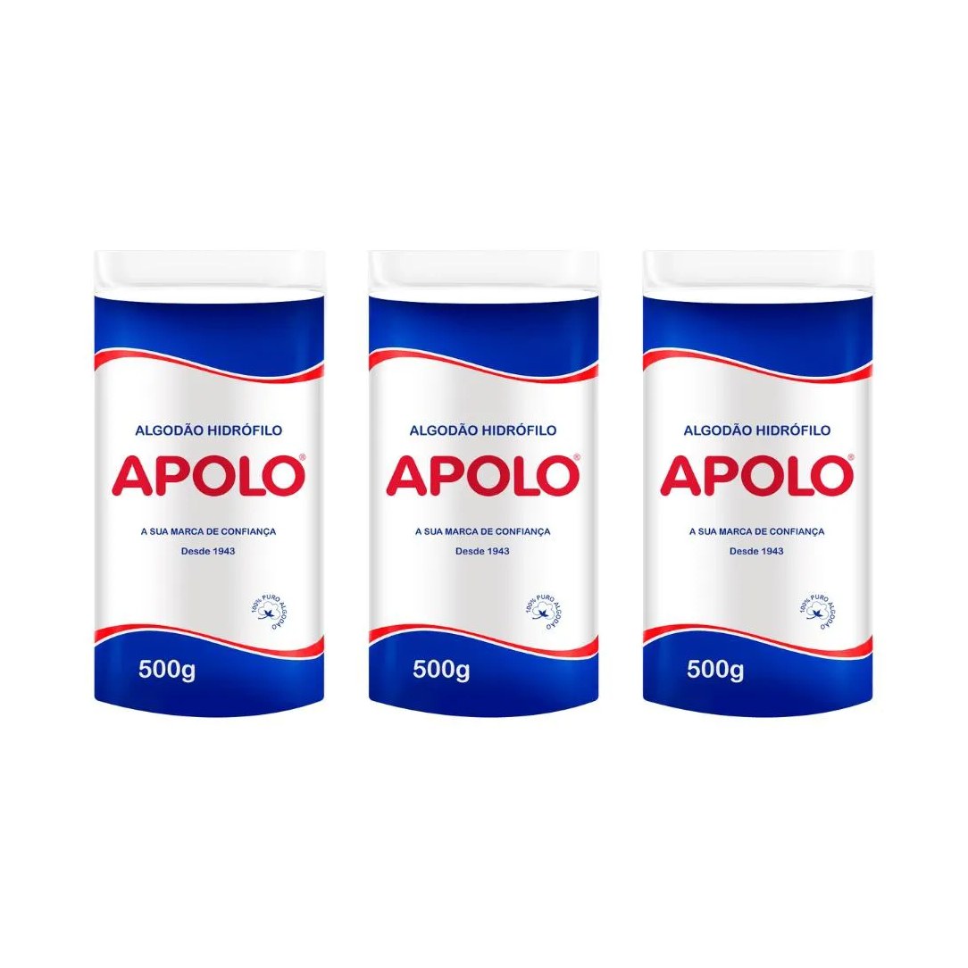 Algodao Apolo 500g - Kit C / 3un