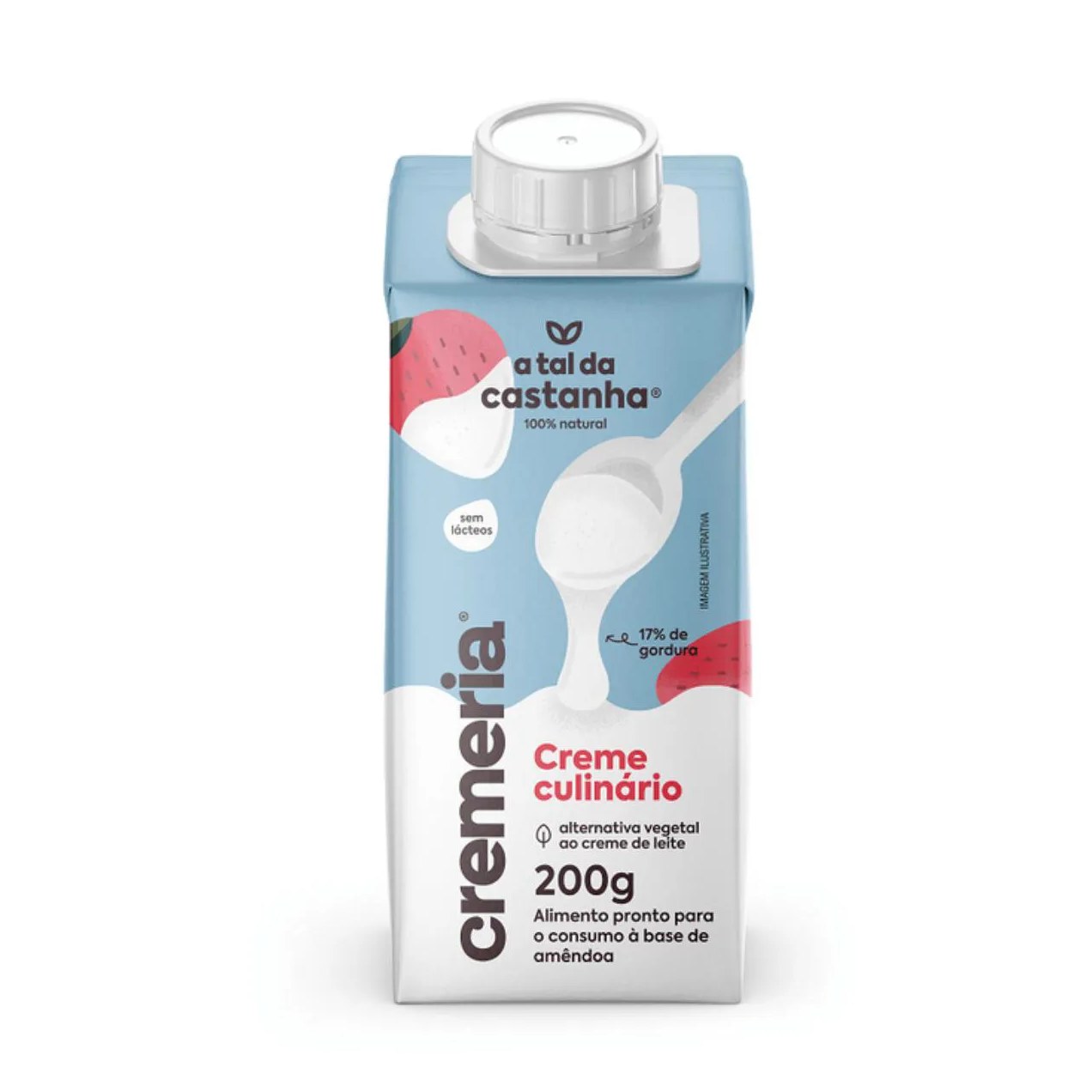 Creme Culinário Vegetal Cremeria a Tal da Castanha 200ml Amêndoa