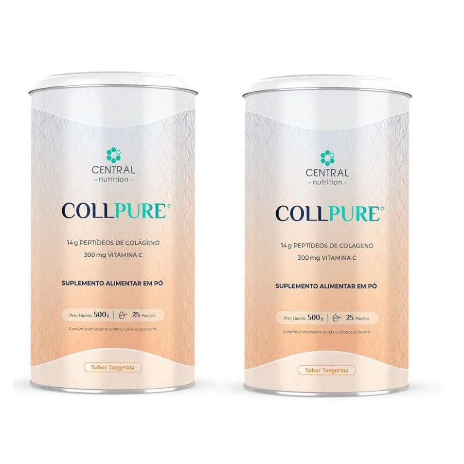 Kit com 2 Collpure 500g - Central Nutrition Sabor:tangerina
