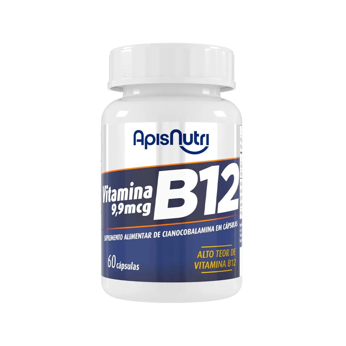 Vitamina B12 Cianocobalamina 400mg 60 cápsulas - Apisnutri