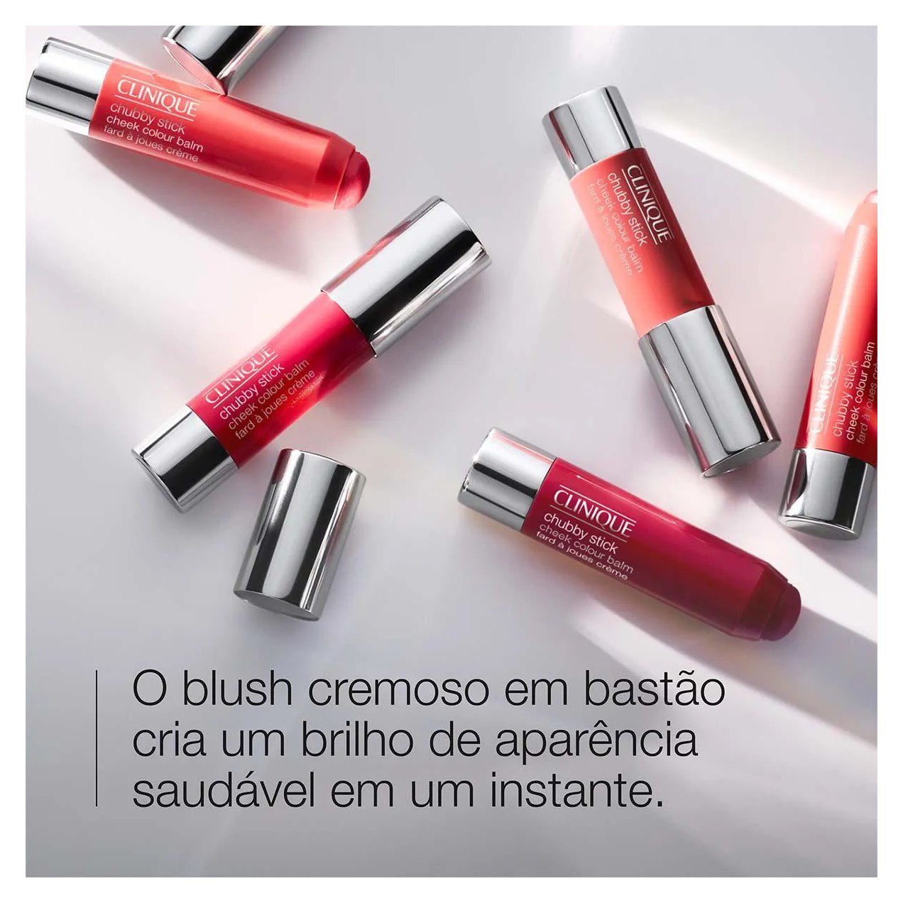 Blush em Bastão Clinique Chubby Stick 6g - Robust Rhubarb