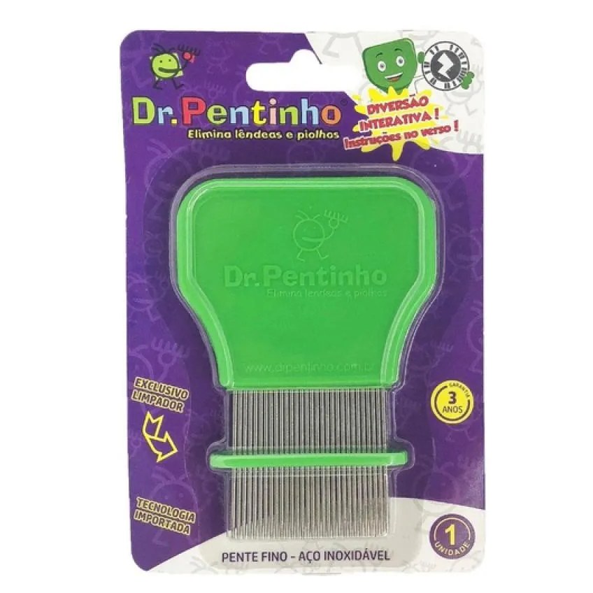 Pente Fino de Aço Inoxidável Dr. Pentinho 1 Unidade