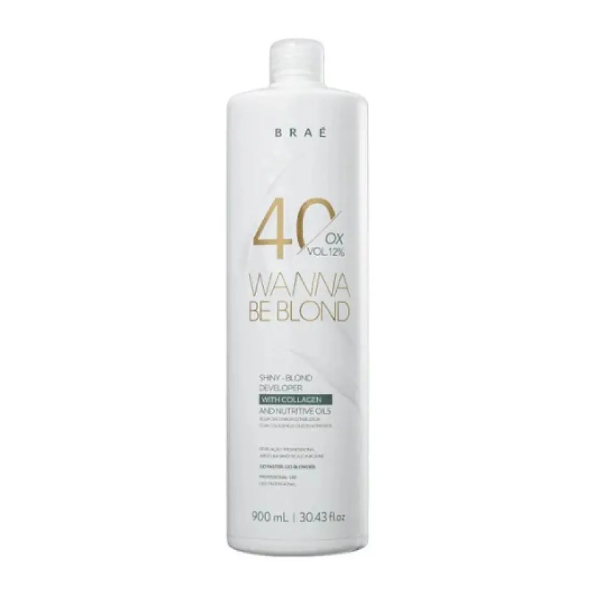 Brae - Wanna Be Blond 12% - Agua Oxigenada 40 Volumes 900 Ml