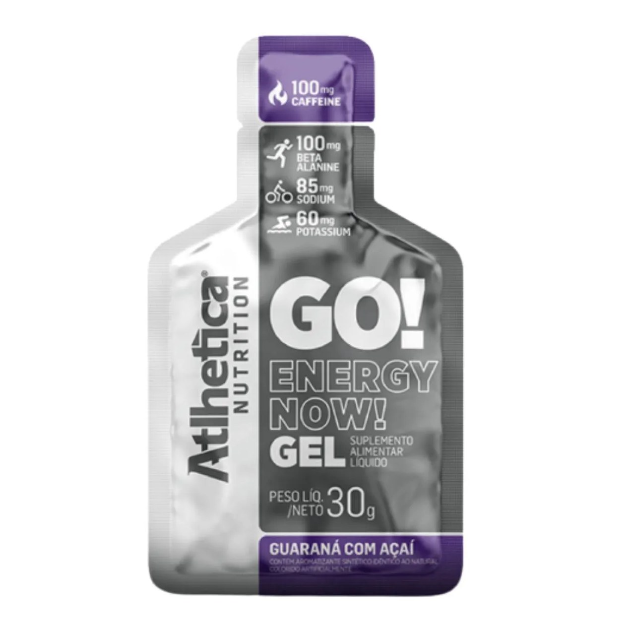 Go! Energy Now Gel - 10 Sachês de 30g Carboidrato com Cafeina Guarana com Açai