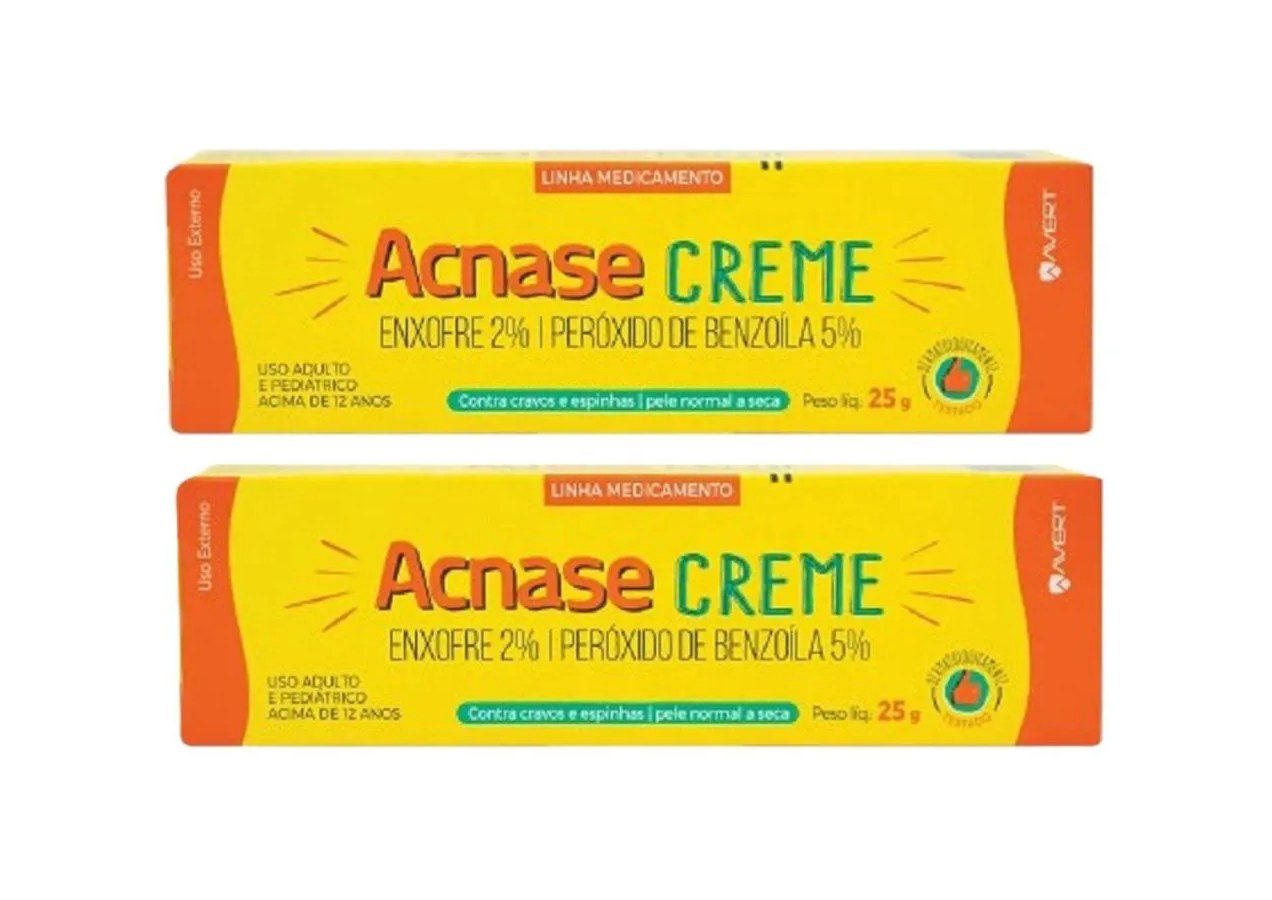 Kit 2 Acnase Creme para Cravos, Espinhas e Acne 25g - Biolab