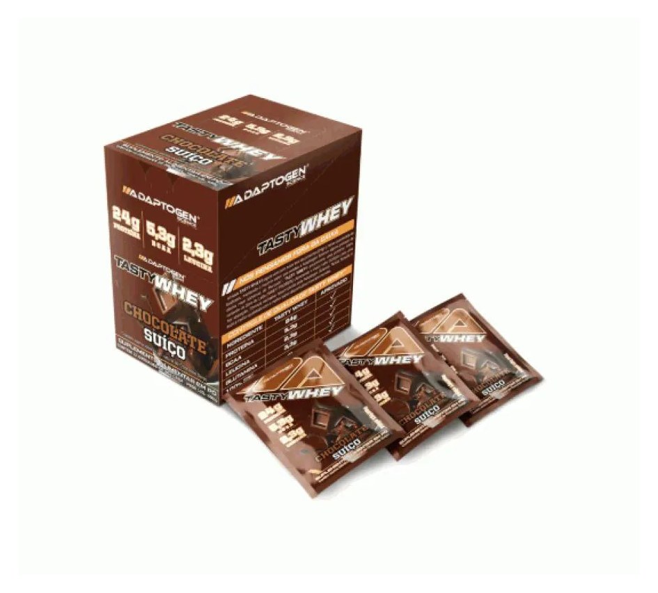 Tasty Whey Display Sachê - Sabor: Chocolate Suíço (12 Unid. 36g)