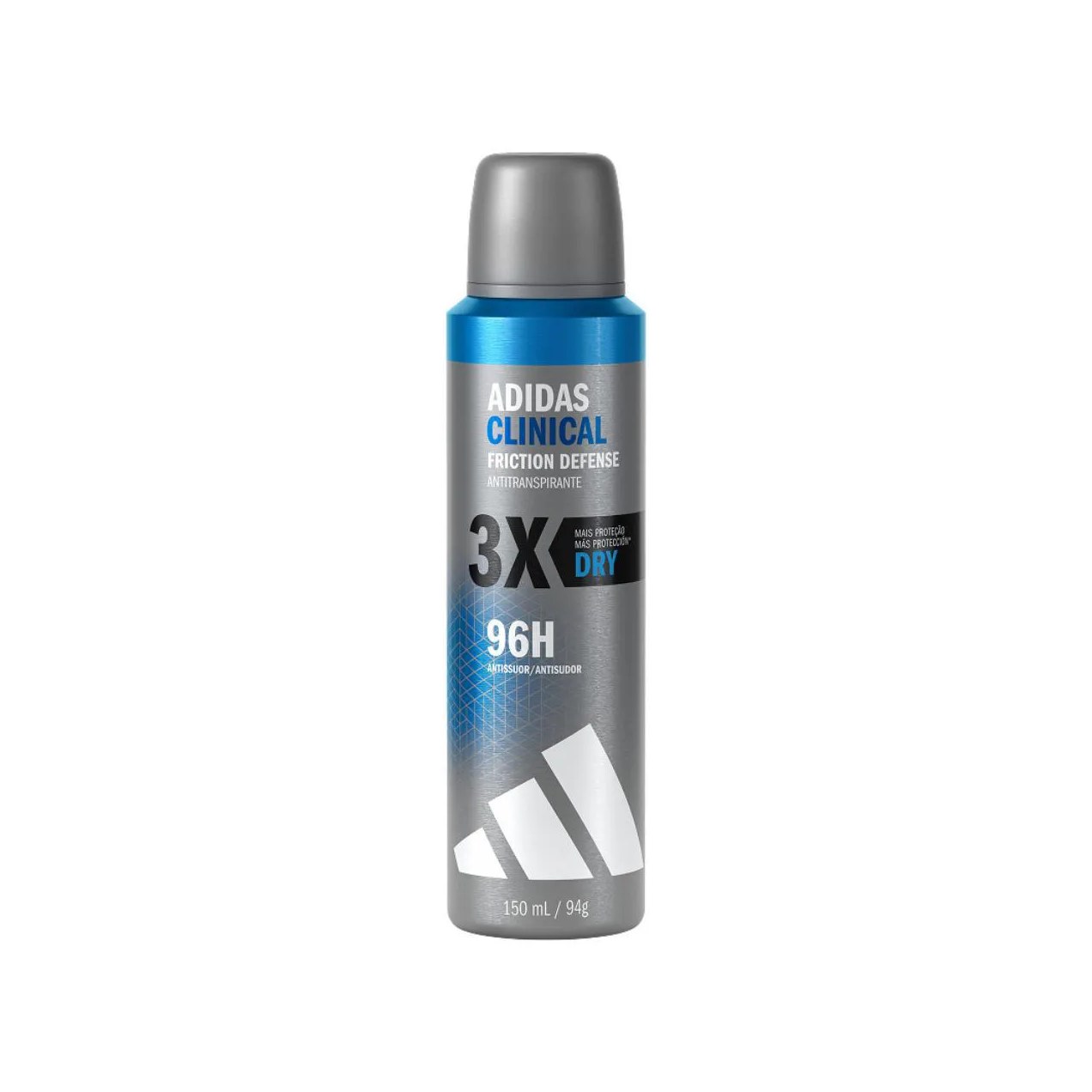 Desodorante Antitranspirante Aerossol Adidas Clinical Friction Defense Dry Masculino 96h 150ml