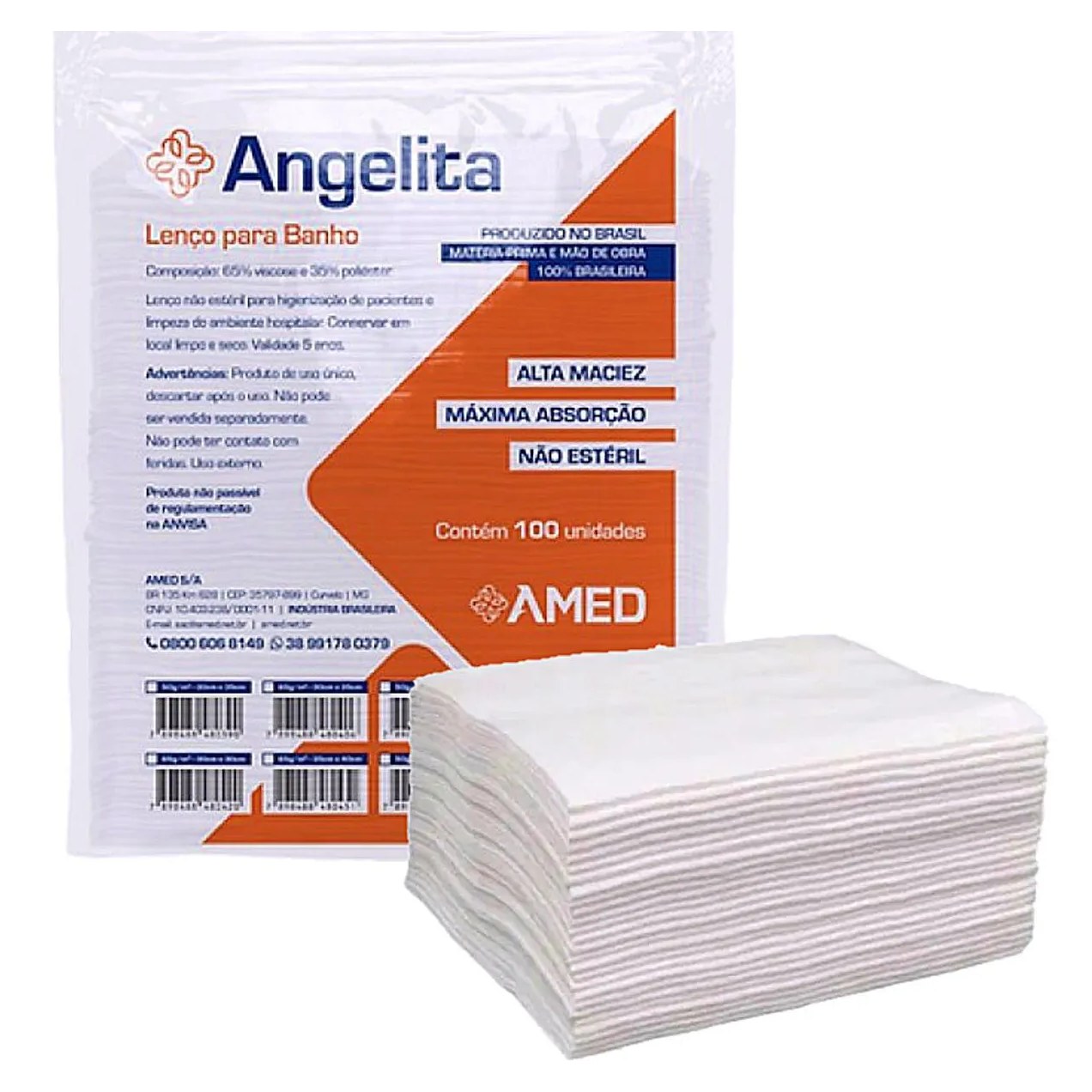 Toalha para Banho Angelita 65g/m² 30x35cm - 100 unidades