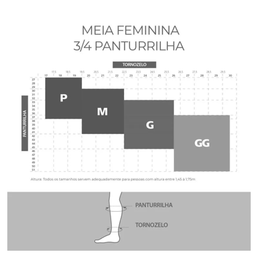 Meia ¾ Panturrilha Attiva Media Compressao 18-21 Mas Fechada Marrom Tamanho G Cor Marrom