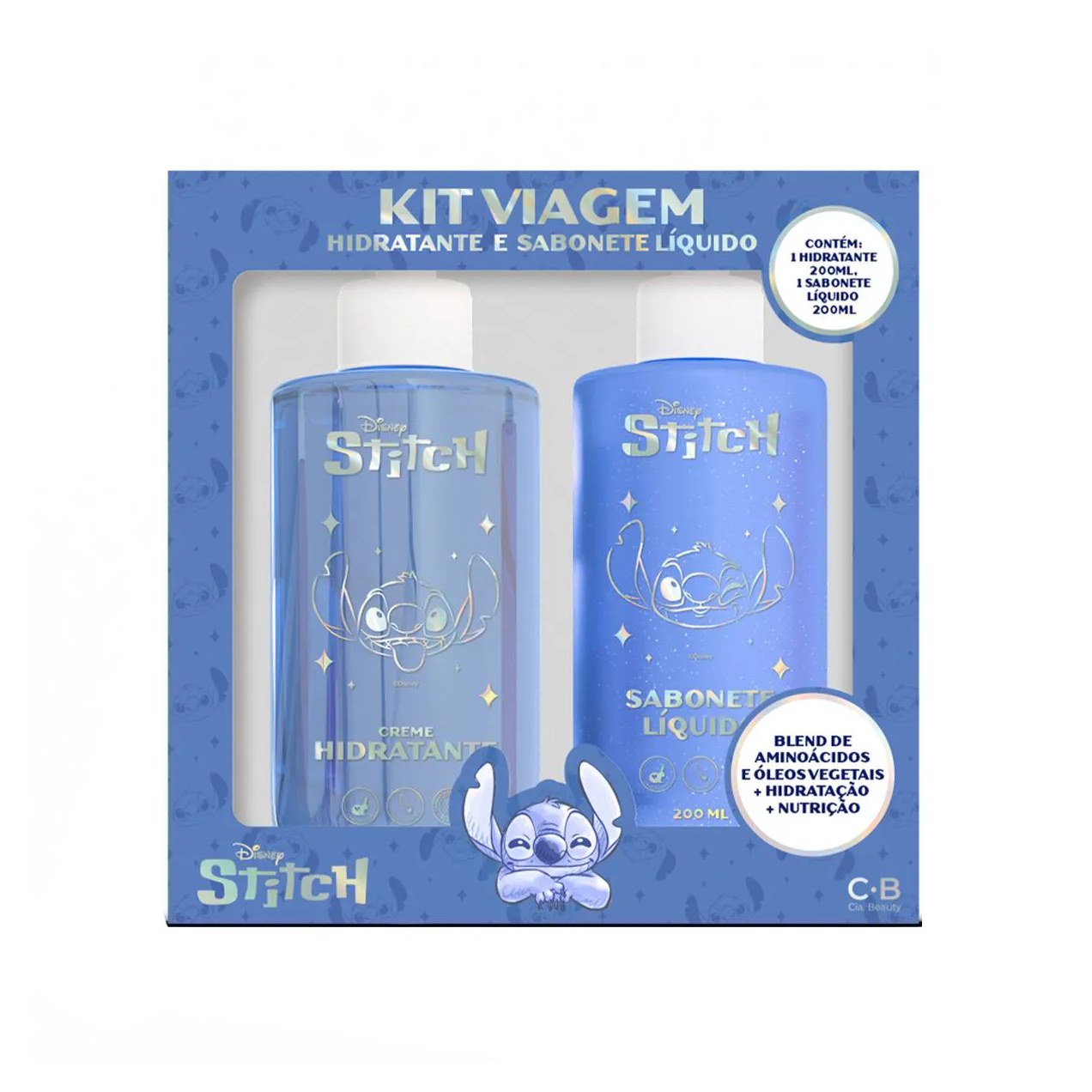 Kit Creative House Stitch Sabonete Líquido 200ml + Hidratante Corporal 200ml