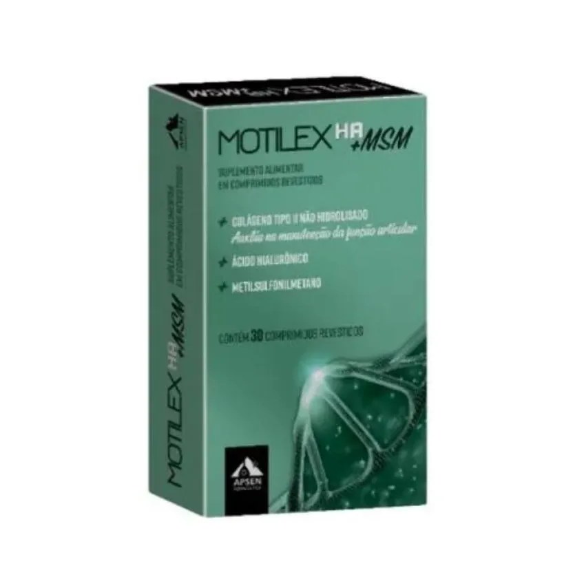 Motilex Ha + Msm Suplemento Alimentar Apsen 30Cpr