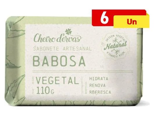 Sabonete de Babosa 6 X 110g Cheiro de Ervas