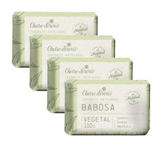 Sabonete de Babosa 4 X 110g Cheiro de Ervas