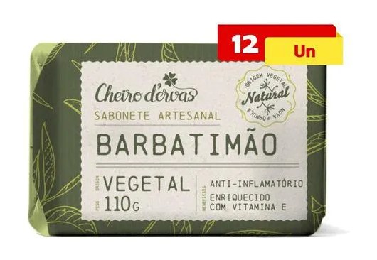 Sabonete De Barbatimão 12 X 110g - Cheiro D'ervas