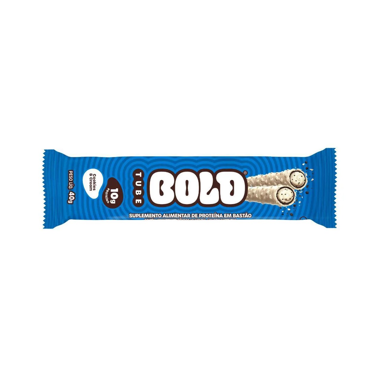 Snack de Proteína Bold Tube Cookies & Cream 40g