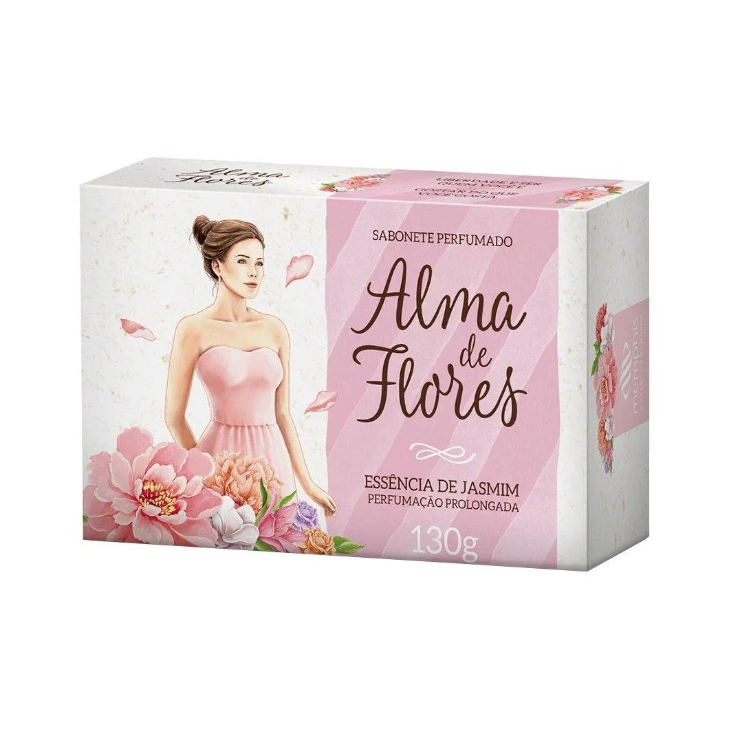 Sabonete Alma de Flores Jasmim 130g Embalagem com 12 unidades