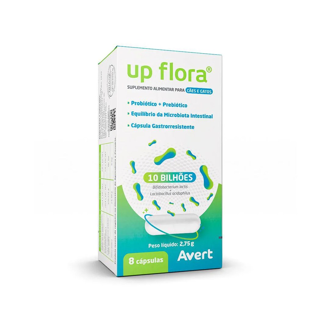 Suplemento Alimentar Up Flora para Cães E Gatos 8 cápsulas - 2,75g